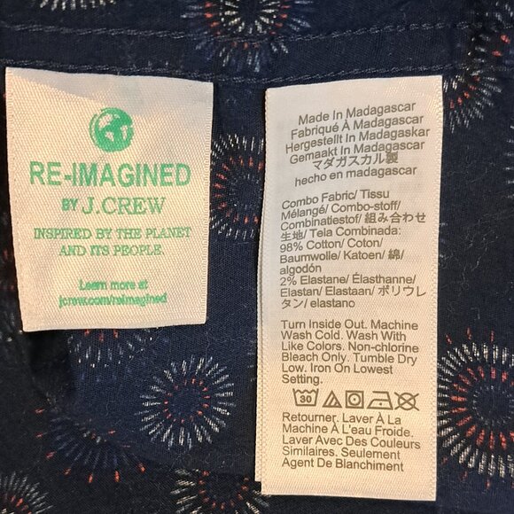 J. Crew Men's Medium Flex Washed Slim Fit Short Sleeve Shirt Style #BG955 - Picture 8 of 13